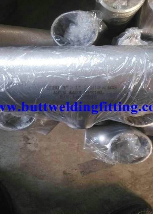 SCH 80 ASTM A403 WP316L Stainless Steel Equal Butt Welding Tee For Gas Oil