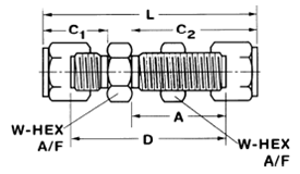 ASME B16.11ASTM A403 WP306L อุปกรณ์หลอมเหล็กสแตนเลส UNION 3000LB