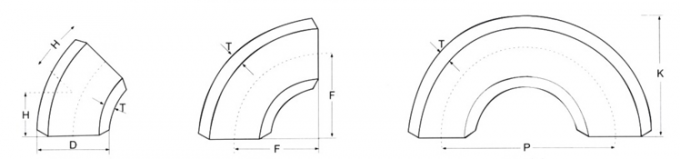 ASME B16.9 สแตนเลสรอยท่อฟิตติ้งก้นเชื่อมข้อศอกสำหรับน้ำมันและก๊าซ 0