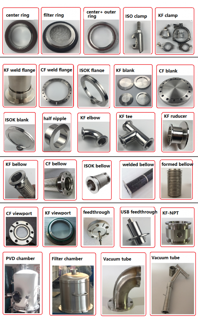 หน้าแปลน CF สูญญากาศสแตนเลสเท่ากับ Tee 2