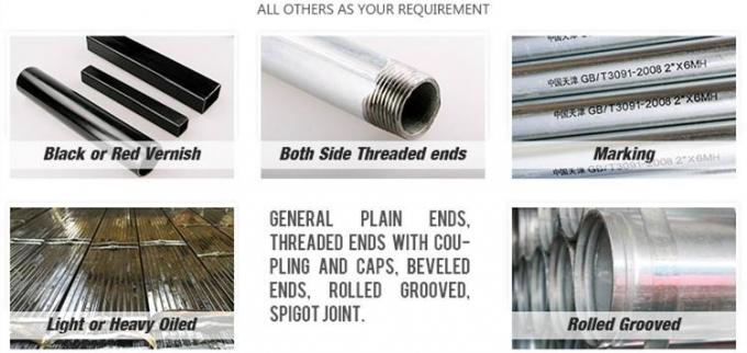 จุ่มร้อน GI ก่อสร้างนั่งร้านรอบรอยท่อเหล็กชุบสังกะสีล่วงหน้า 7