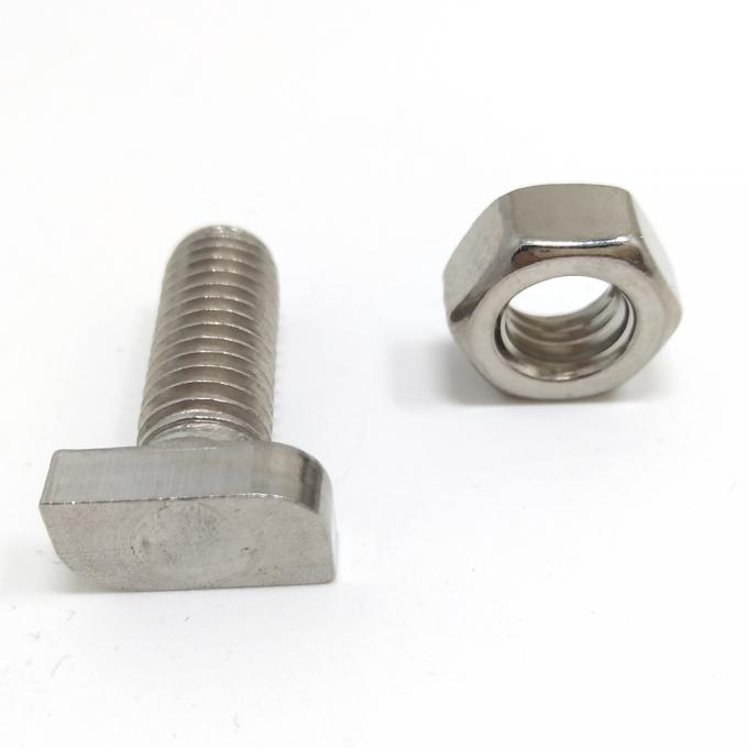 สลักเกลียวหกเหลี่ยมสแตนเลสและน็อตสกรูแหวนรอง A2-70 304 316 BOLT กลึง CNC 7