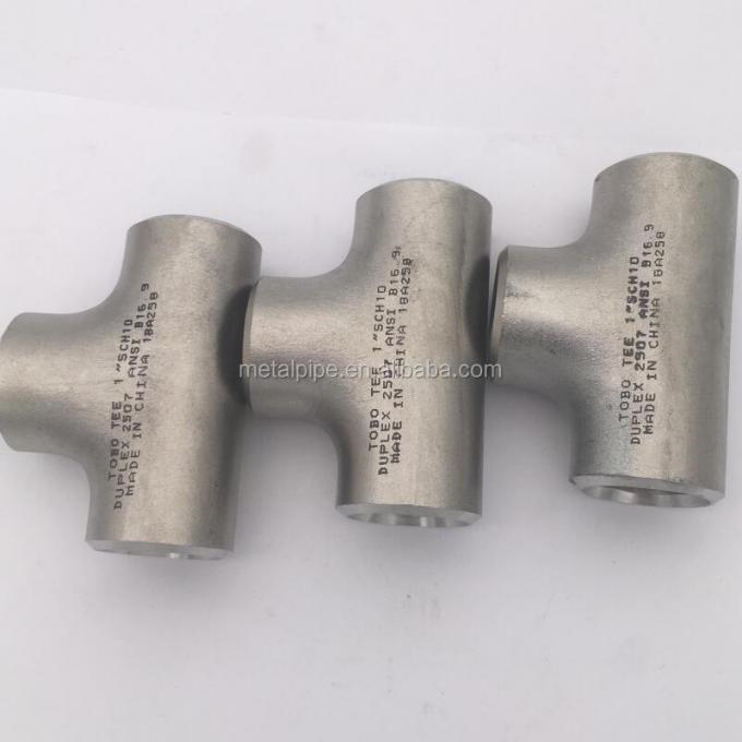 METAL Low Alloy Steel Pipe Fittings Butt Welding Pipe Fittings Equal Tee A403 WP904L 6" SCH40 ASME B16 การเชื่อมท่อ9 0