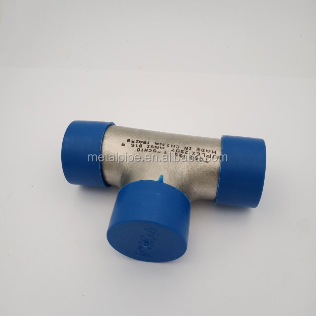 METAL Low Alloy Steel Pipe Fittings Butt Welding Pipe Fittings Equal Tee A403 WP904L 6" SCH40 ASME B16 การเชื่อมท่อ9 1