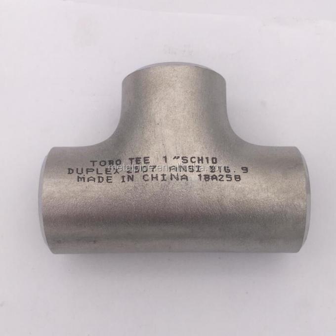 METAL Low Alloy Steel Pipe Fittings Butt Welding Pipe Fittings Equal Tee A403 WP904L 6" SCH40 ASME B16 การเชื่อมท่อ9 2