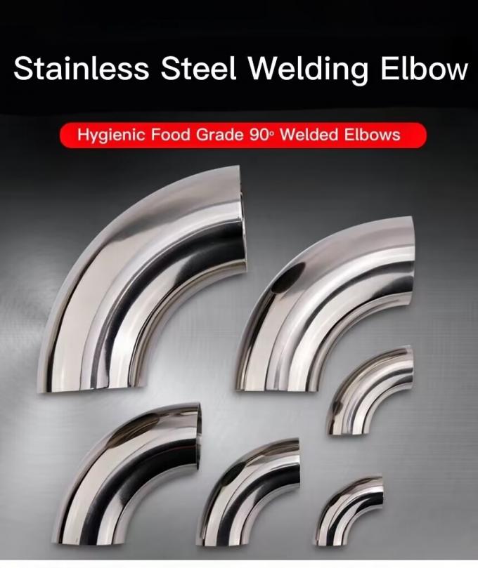 โลหะเข้า 90 องศา สีดํา ไม่มีสาย สแตนเลส เอลโค ปาก เอลโค สแตนเลส welded เอลโค ยาว เอลโค คุณภาพดี 3