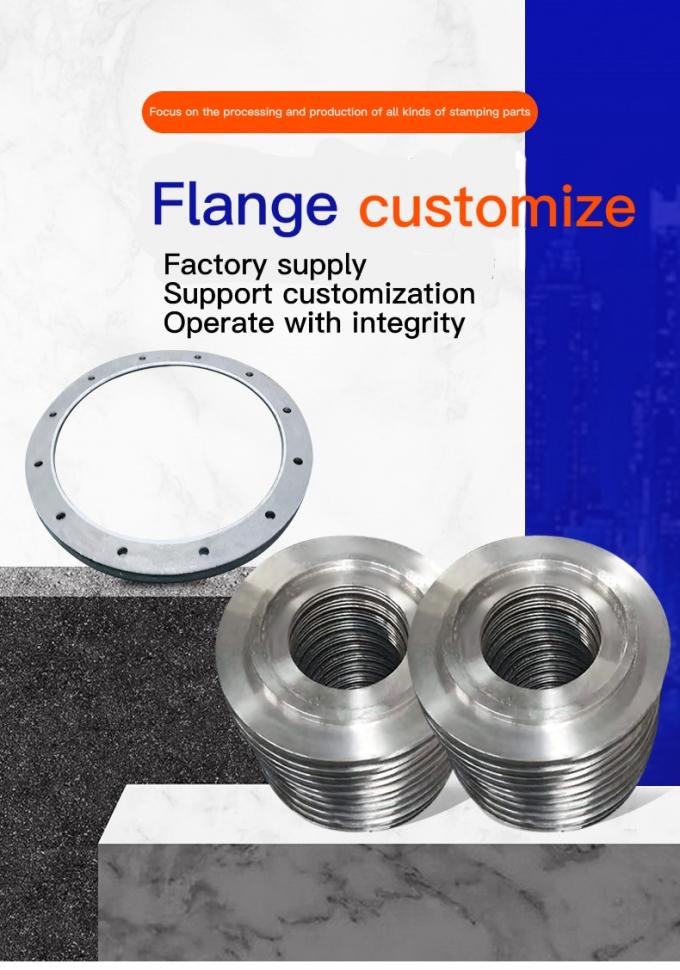 สามารถปรับแต่ง ANSI B16.5 สแตนเลสคาร์บอน สแตนเลส SS304 / 316 WN Flanges สายเชื่อมต่อท่อสําหรับการติดตั้งท่อ 4
