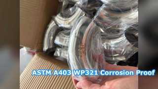ASTM A403 WP321 โค้งงอกลับได้ 180 องศา เป็นไปตามมาตรฐาน NACE