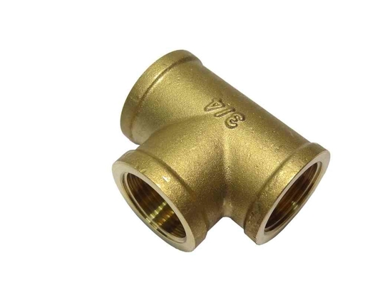 Concentric Or Eccentric THD Tee Brass Alloy 1/2"-4" - For Pipe System Adaptations In Industrial Plumbing And Process Lines