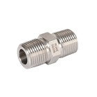 Stainless Steel Forged Pipe Fittings NPT/BSPT Male Thread Connectors Hex Nipple