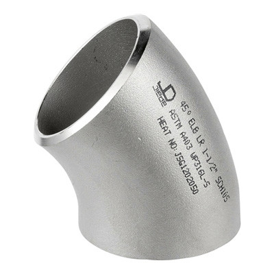 45 Degree Stainless Steel Elbow Fittings - 1/8"-4" SS304/316 SCH80,Ideal for Industrial Plumbing & Chemical Processing