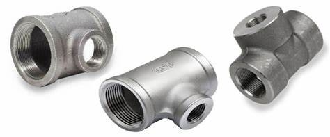 DN 2'' * 1'' SCH STD Forged Pipe Fittings Threaded Reducer Tee ANSI B16.9