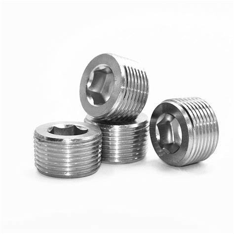 Stainless Steel Plug 1/8" 1/4" 1/2" 1" 2' 3" 4" Male BSP NPT Stainless Steel Round Hex Head Plug