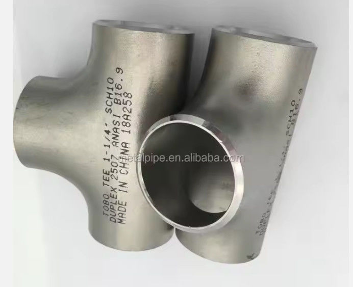 China Factory 18inch THK SCH40 ASME B16.9 Galvanized Stainless Steel 304 Butt Welded T Connector Pipe Tee Fitting
