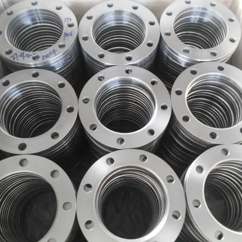 High Quality DN50 A105 Carbon Steel Plate Flange Welding Neck Slip On Perforated Plate Flange WN Flange Raised Face Pipe