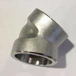 Pipe Fitting 45 Degree SW/TH 3000LB ASTM A182 F316L ASME B16.11 Stainless Steel 3/4 Thread