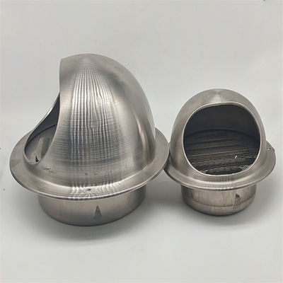 4" Stainless Steel Round Kitchen Wall Exhaust Waterproof Ventilation Mushroom Pipe Air Vent Cap Cover
