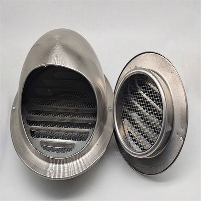5 Inch Stainless Steel Wall Air Vent Cover Hood End Ducting Cap Round Grille Ventilation Cover