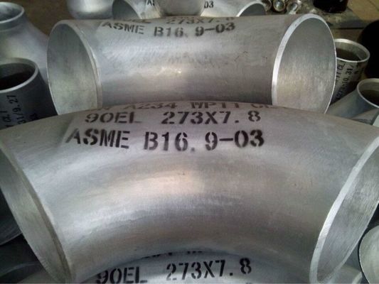 Stainless Steel Pipe Butt Weld Fittings Long Radius 90 Degree Elbow