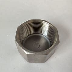 SS304 Pipe Fitting 1/2 Inch 3/4 Inch BSP Female Thread Stainless Steel Hex Cap For Plumbing
