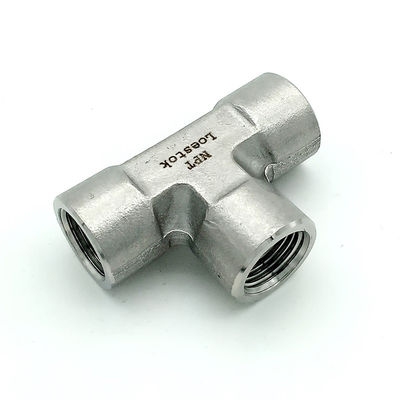 Stainless Steel Equal Tee Pipe Fittings Threaded Tee Forged Fittings 304/316 ASME B16.9