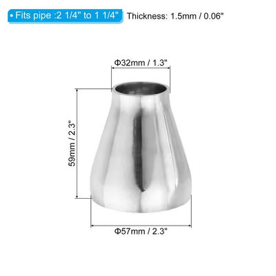 ASTM A403 WP321/321H Titanium Stabilized Stainless Steel Reducer for High Temperature Service up to 800 Degree C ASME B16.9 Pipe Fitting