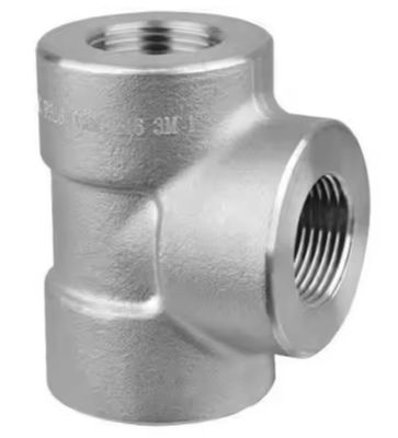 TH Reducing Tee Threaded Fitting Forged Pipe Fitting NPS 1/8" - NPS 4" ASTM A182 F304/F304L, F316/F316LASTM A105ASME B16.11