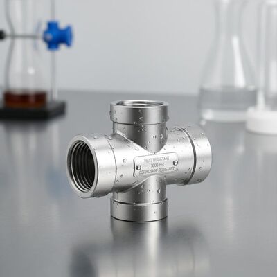สแตนเลส Tee ด้วยความดัน 3000 Psi เรตติ้ง, 1000 ° F ความต้านทานความร้อน, และความต้านทานการกัดกร่อนสําหรับท่ออุตสาหกรรม