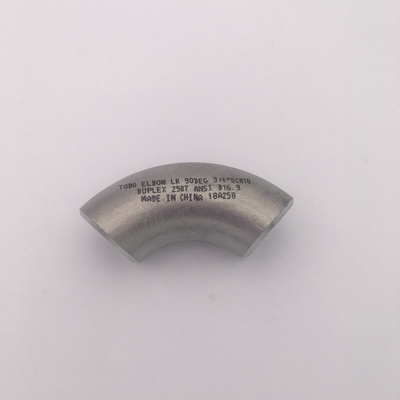 ข้อศอกเชื่อมชนสแตนเลสซุปเปอร์ดูเพล็กซ์ 2507 90° ไร้รอยต่อ ASME B16.9